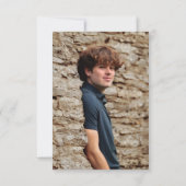 Goudfolie kwastje Eenvoudig Formeel Blauw Afstuder Bedankkaart (Achterkant)