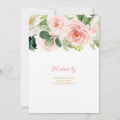 Goudfolie letters het is een meisje bloemig baby s kaart (Achterkant)