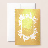 Goudfolie Levendige Waterverf Bloemen Bruiloft Uit Folie Kaarten (Met envelop)