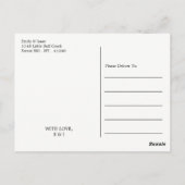 goudfolie libel bruiloft dank u briefkaart (Achterkant)