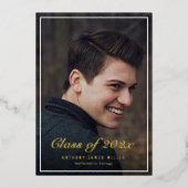 goudfolie lijst afstuderen Aankondiging (Voorkant)