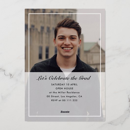 goudfolie lijst afstuderen Aankondiging (Achterkant)