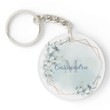 Goudfolie Lijst met eucalyptus - monogram