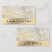 Goudfolie | Lux Driehoek Gouden Splatter Visitekaartje (Voorkant / Achterkant)