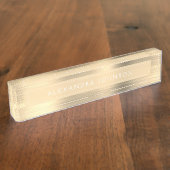 Goudfolie | Luxe Professioneel Modern Naambordje (Zijkant)