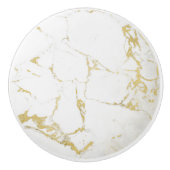 Goudfolie marmer agade abstracte moderne goudceram keramische knop (Voorkant)