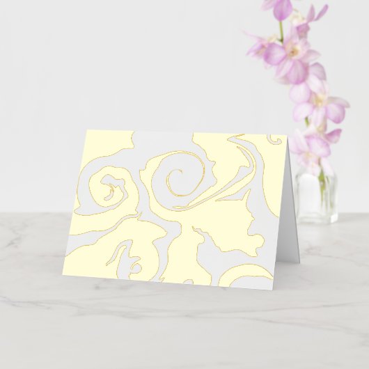 Goudfolie marmer blanco kaart (Orchidee)