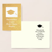 Goudfolie Master's Degree Afstuderen Kaart (Display)