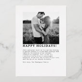 Goudfolie Merry Christmas Custom Familie Afbeeldin Folie Feestdagenkaart (Achterkant)