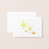 Goudfolie Merry en Bright Kerstmis Folie Kaarten (Met envelop)