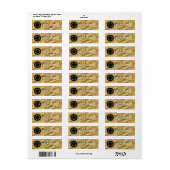 Goudfolie met Logo Return-adreslabel Etiket (Full Sheet)