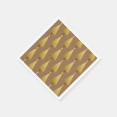 Goudfolie met moderne kerstboomstructuur Napkins Servet (Hoek)