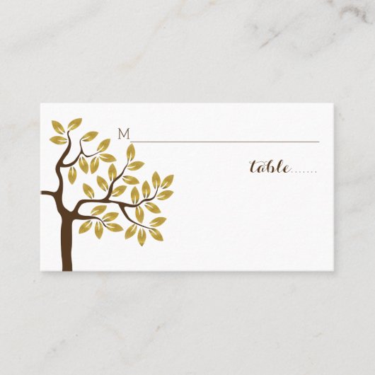 Goudfolie met moderne trouwhuiskaart plaatskaartje (Voorkant)