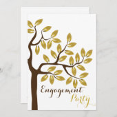 Goudfolie met moderne verlofpartij bruiloft kaart (Voorkant / Achterkant)