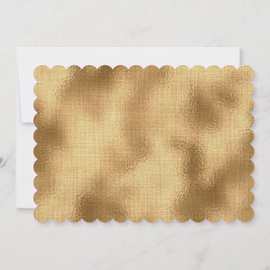 Goudfolie met open hartbruiloft kaart (Achterkant)