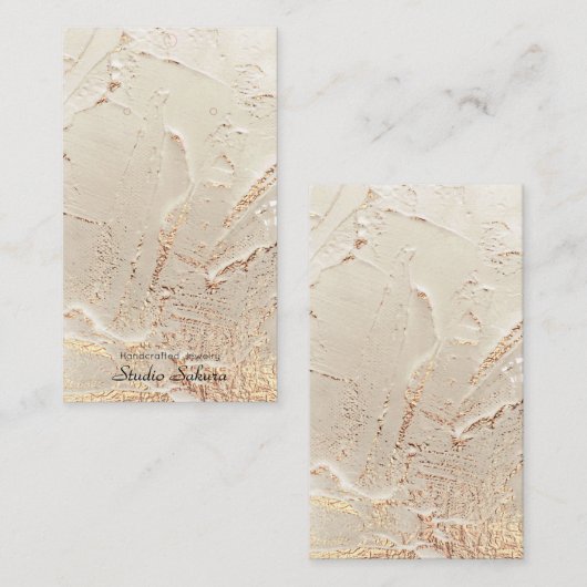 Goudfolie met structuur contactkaartje (Voorkant / Achterkant)