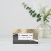 Goudfolie Metaalachtergrond Visitekaartje (Staand voorkant)