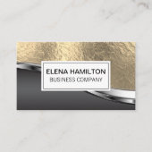 Goudfolie Metaalachtergrond Visitekaartje (Voorkant)