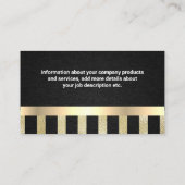 Goudfolie Metallic Gestreept Visitekaartje (Achterkant)