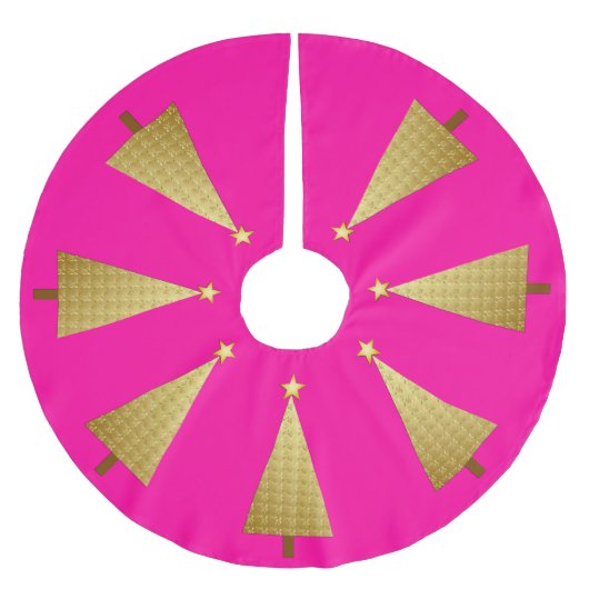 Goudfolie moderne kerstboom kerstboom rok (Voorkant)