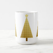 Goudfolie moderne kerstboom koffiemok (Center)