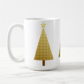 Goudfolie moderne kerstboom koffiemok (Links)