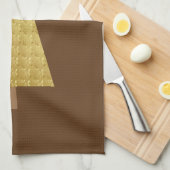 Goudfolie moderne kerstboom theedoek (Quarter Fold)