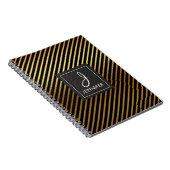 Goudfolie monogram gestipt Notitieboek (Rechterzijde)