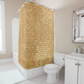Goudfolie naadloos patroon, gouden glittertextuur douchegordijn (In situ)