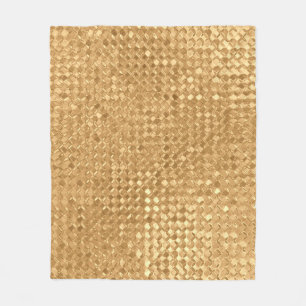 Goudfolie naadloos patroon, gouden glittertextuur fleece deken