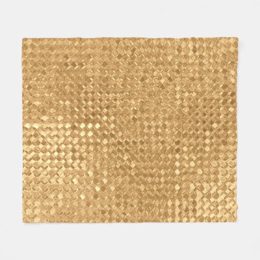 Goudfolie naadloos patroon, gouden glittertextuur fleece deken (Voorkant (Horizontaal))