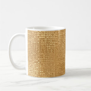 Goudfolie naadloos patroon, gouden glittertextuur koffiemok