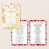 Goudfolie Rozen en hart bruiloft Folie Kaarten (Display)