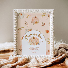 Goudfolie sinaasappel pompoen mom-osa bar poster