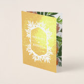 Goudfolie Sinaasappel Waterverf Bloemen Bruiloft U Folie Kaarten (Voorkant)