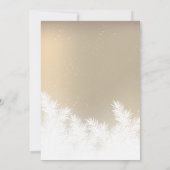 Goudfolie sneeuwdennen string lichten baby shower kaart (Achterkant)