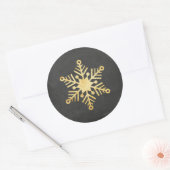 Goudfolie Sneeuwvlok Kerst stickers (Envelop)