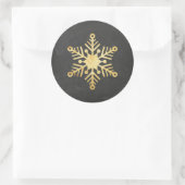 Goudfolie Sneeuwvlok Kerst stickers (Tas)