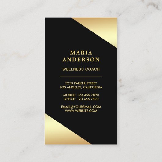 Goudfolie sterren Confetti gouden libel Visitekaartje (Achterkant)