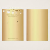 Goudfolie Stippen Sieraden en Oorbel Display Visitekaartje (Voorkant /achterkant)