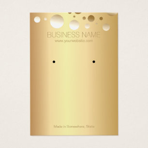 Goudfolie Stippen Sieraden en Oorbel Display Visitekaartje