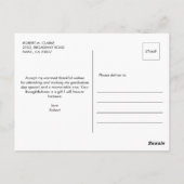 Goudfolie Typografie Foto Afstuderen Dank u Briefkaart (Achterkant)