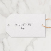 Goudfolie varkenssilhouet op maat kerstcadeau labe cadeaulabels (Achterkant (horizontaal))