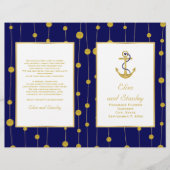 Goudfolie voor anker nautische bruiloft gevouwen p (Voorkant)