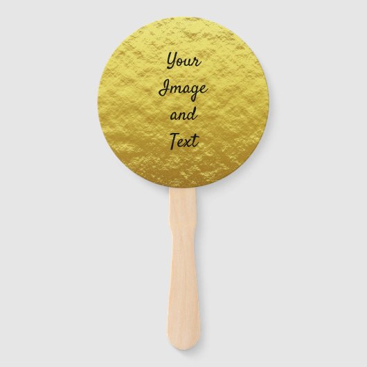 Goudfolie voor persoonlijk gebruik handwaaier (Voorkant)