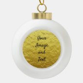 Goudfolie voor persoonlijk gebruik keramische bal ornament (Voorkant)