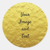 Goudfolie voor persoonlijk gebruik ronde sticker (Voorkant)