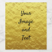 Goudfolie voor persoonlijk gebruik wijn etiket (Enkel label)