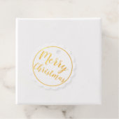 Goudfolie Vrolijk Kerstfeest Gelukkig Nieuwjaar Gi Bedankjes Labels (Met doos)