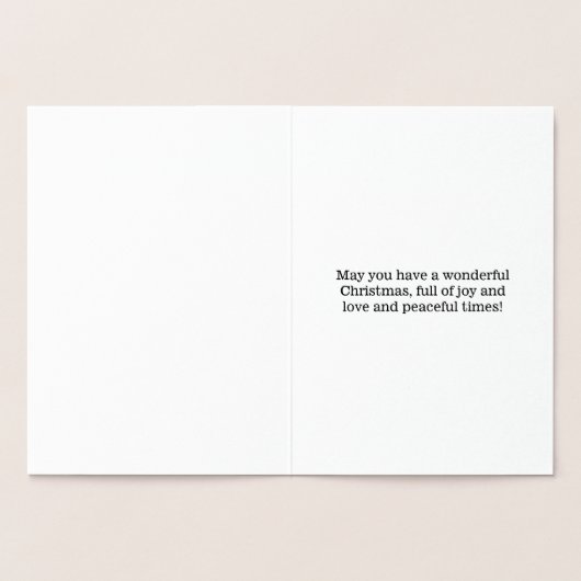 Goudfolie "Vrolijk kerstfeest voor mijn oma" Kaart (Binnen)